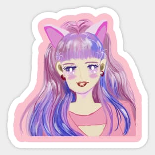 Anime Cat girl Sticker